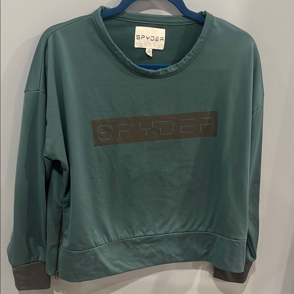 Spyder Teal Green Logo Sweatshirt